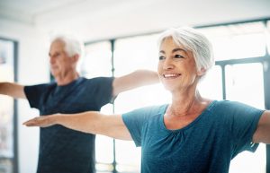 couple exercising straight 